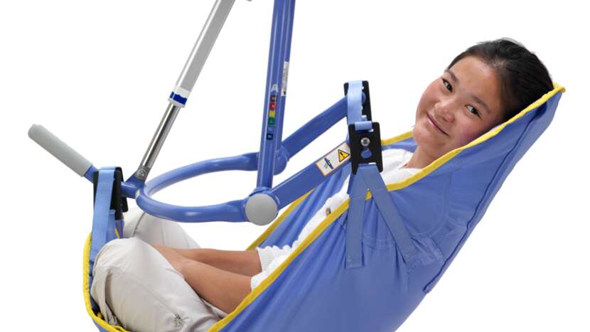 Amputee clip sling - hook and loop fastener