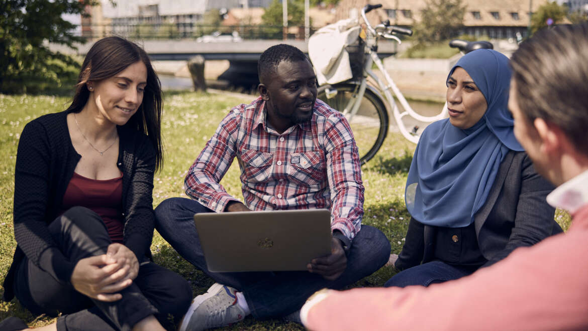 Colleagues meeting outdoor city (3)